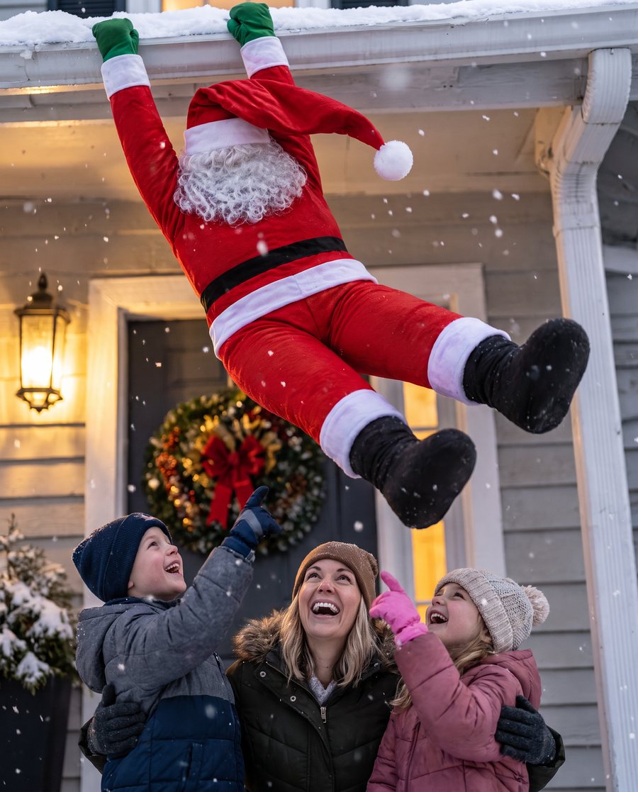 Enjoy the funny Santa decoration